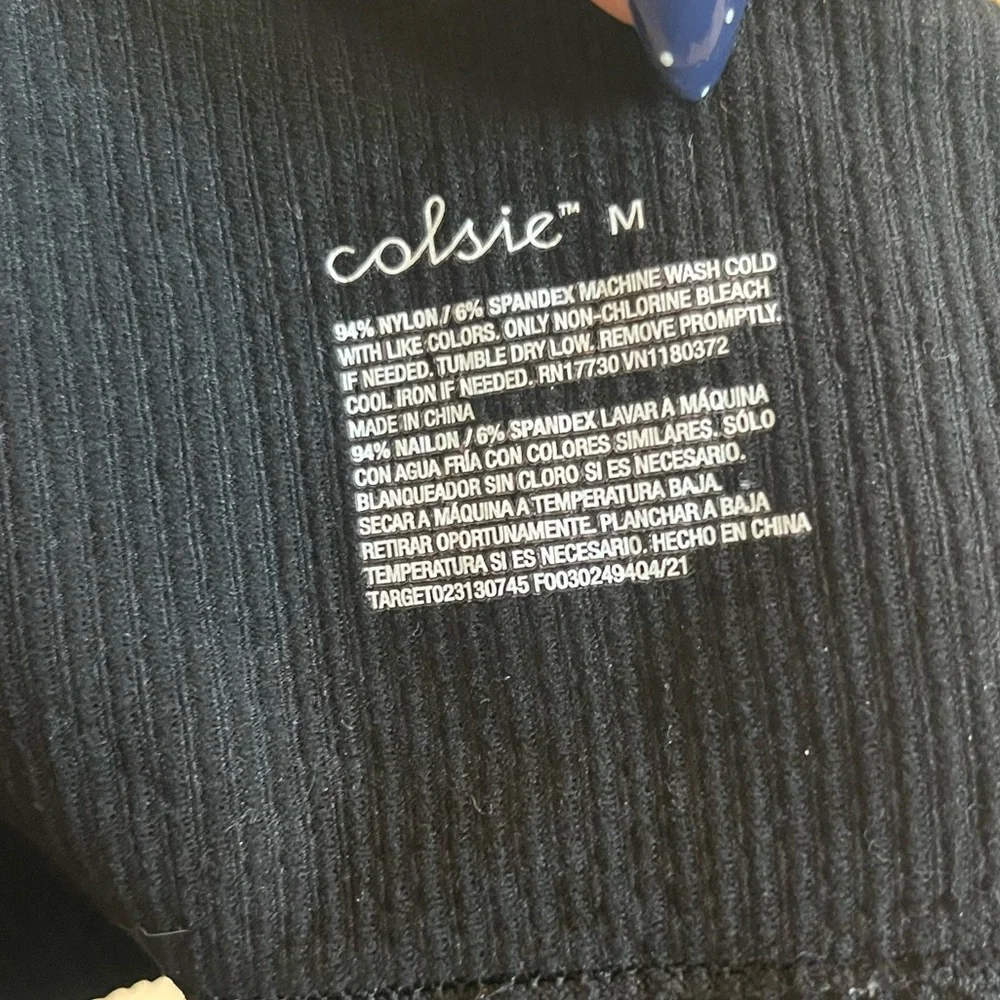 Colsie Black Ribbed Set - Picture 2 of 4